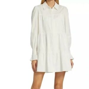 Wayf Canossa Tiered Cotton Shirtdress